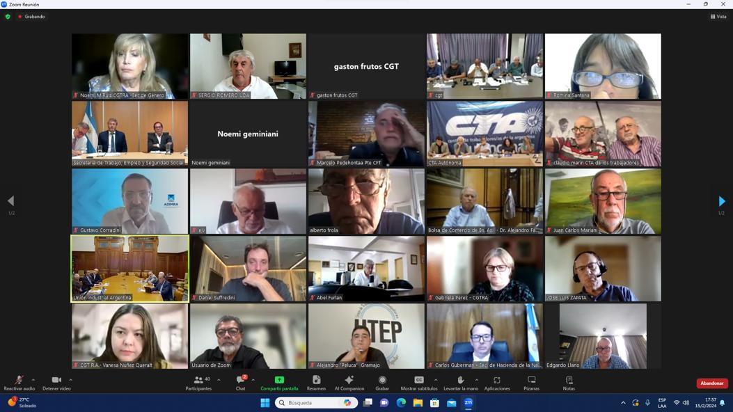 La reunión del Consejo del Salario se concretó por la tarde de este jueves a través de Zoom.