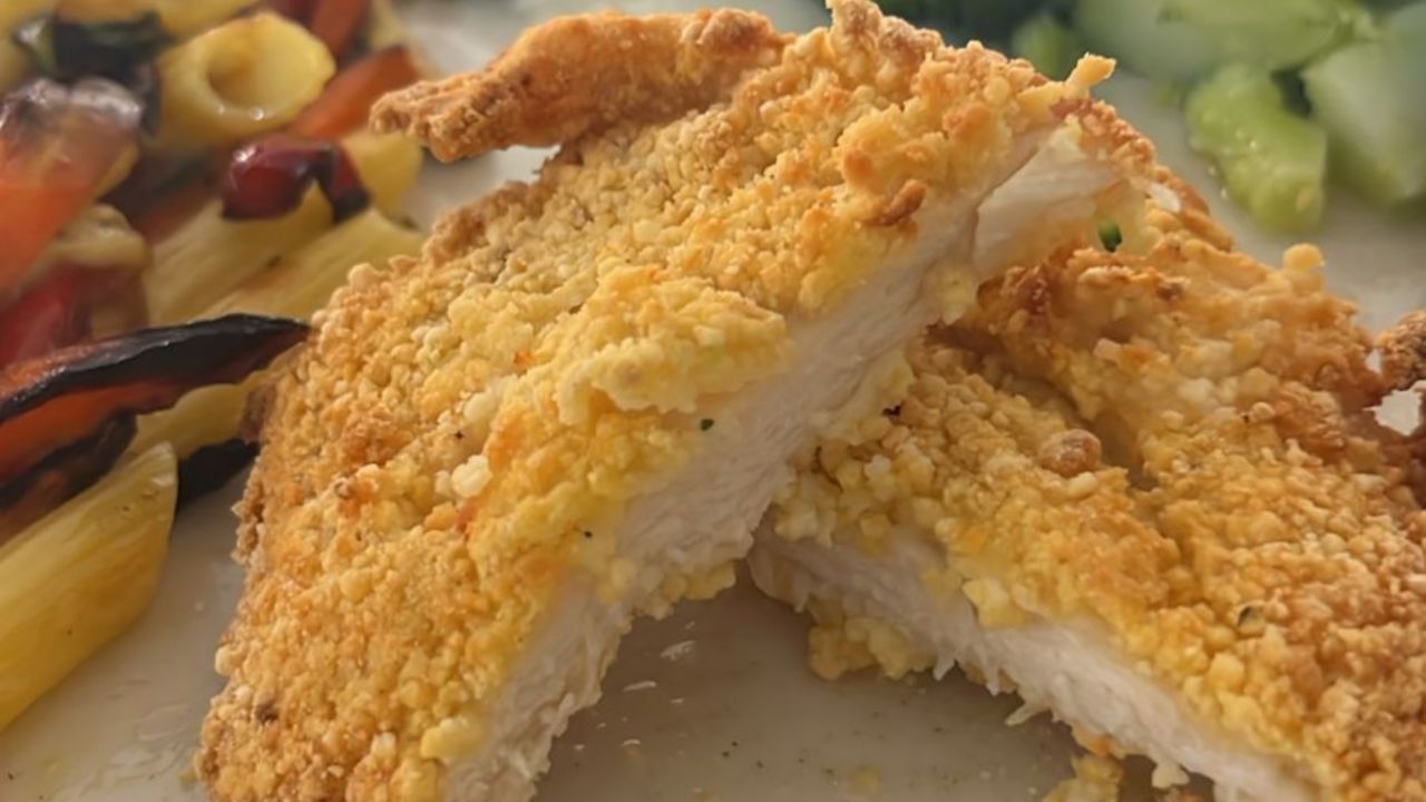 Gracias a su mezcla de harinas, la milanesa queda firme y completamente libre de gluten