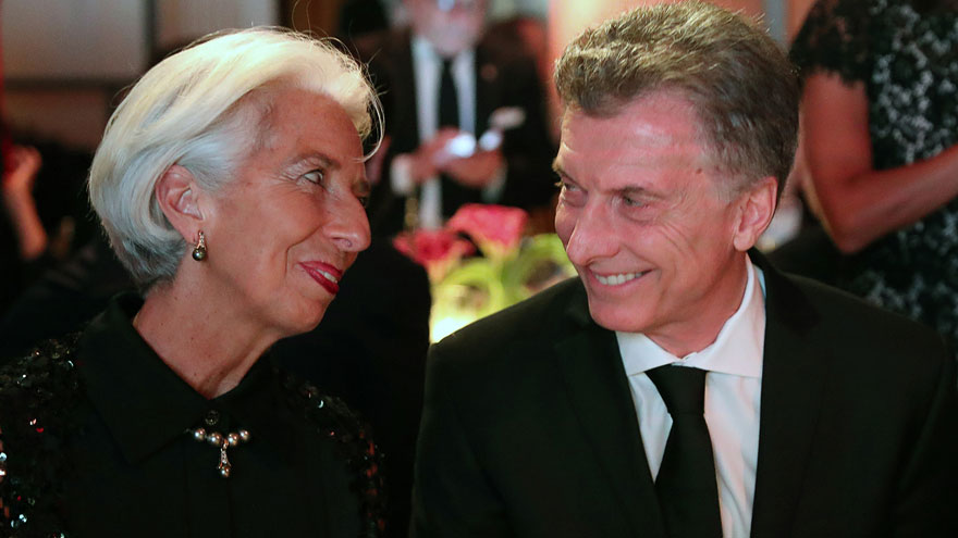 Christine Lagarde y Mauricio Macri, artífices del cuestionado préstamo a la Argentina.