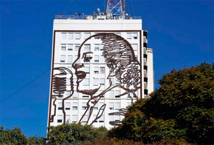 La imagen de Eva Perón en el ministerio de Trabajo.