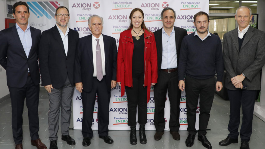 Agustín Agraz, Fabián Perechodnik, Alejandro Bulgheroni, María Eugenia Vidal, Marcos Bulgheroni, Sebastián Abella y Adrián Suárez.