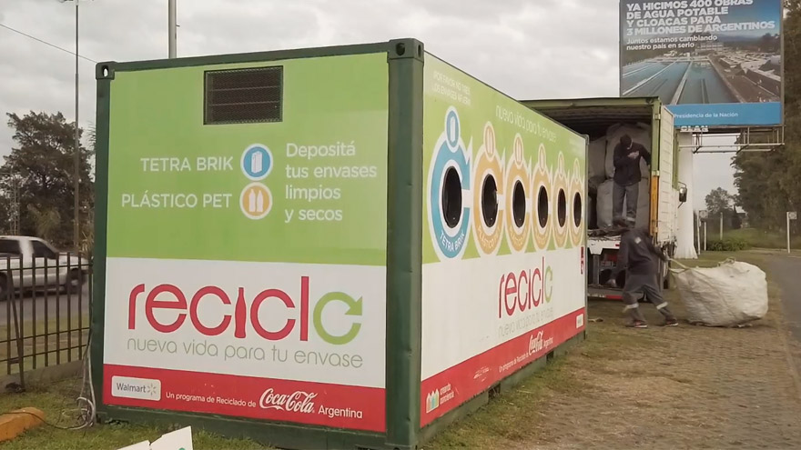 Un Punto de Reciclo en la localidad de Benavídez.