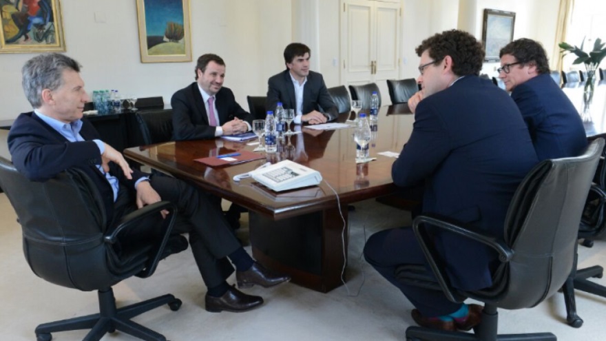 Macri con el director de Templeton en una de las visitas que hizo a Buenos Aires