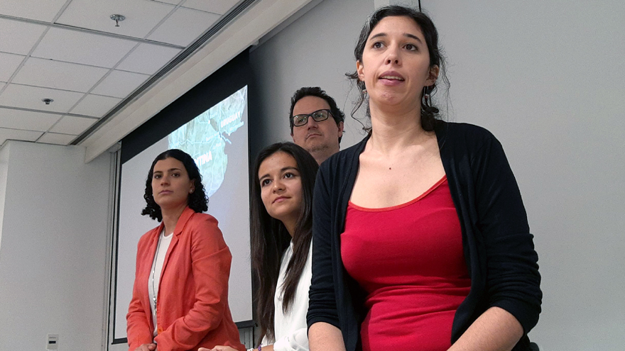 De izquierda a derecha: Yamila Zakhem; Alexandra Trujillo, Jorge Cella y Ana Liberoff.