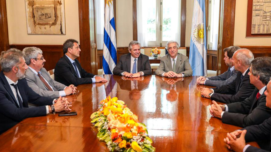 Fernández estuvo acompañado por Sergio Massa.