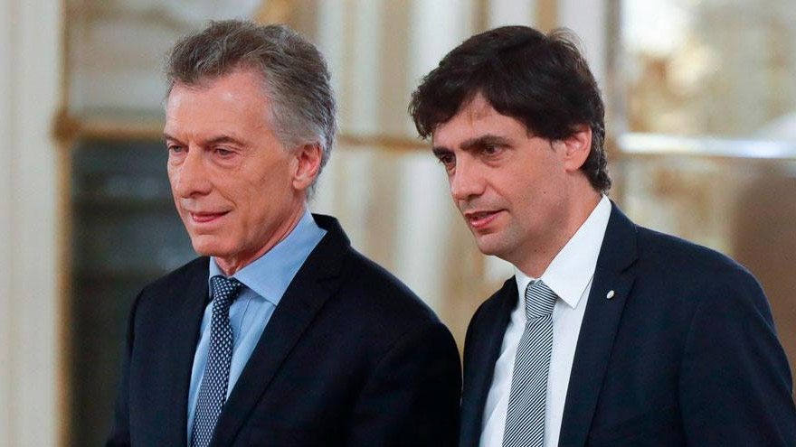 Macri junto a Hernán Lacunza, ministro de Hacienda del último tramo de su gestión.