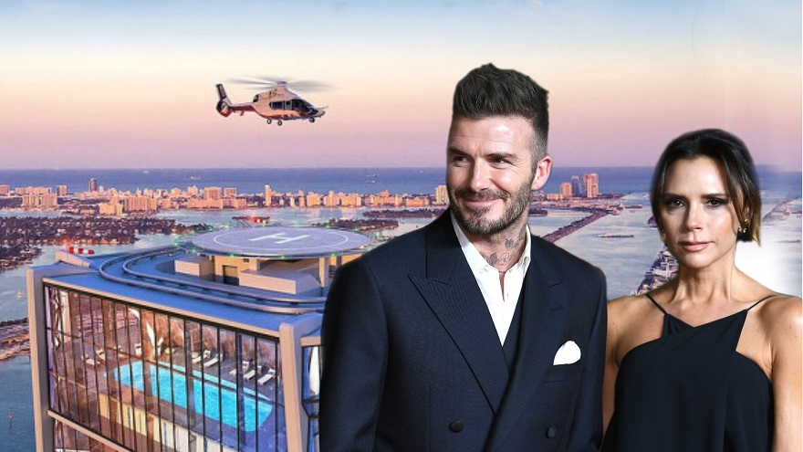 Fieles a su estilo, David y Victoria tienen un departamento con helipuerto.