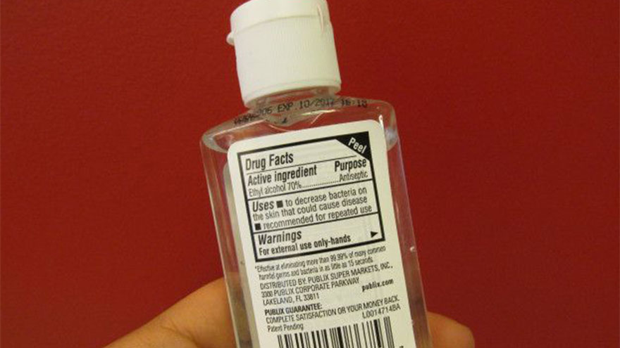 El alcohol en gel puede ser efectivo contra el coronavirus