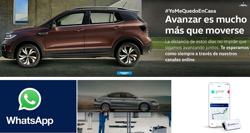 Volkswagen invita a quedarte en casa y te atiende por whatsapp.