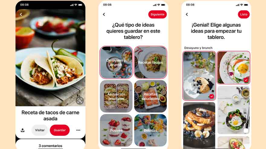 Pinterest renovó su diseño durante la pandemia.