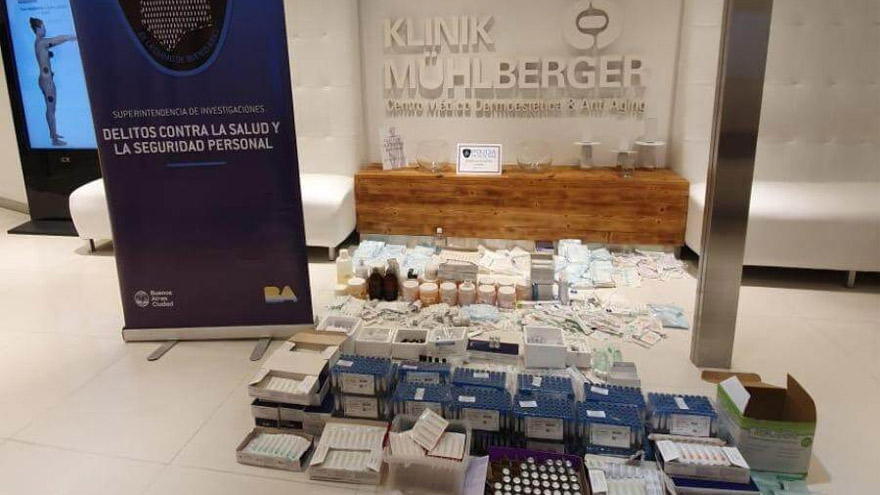 Imagen del operativo en la clínica de Mühlberger.