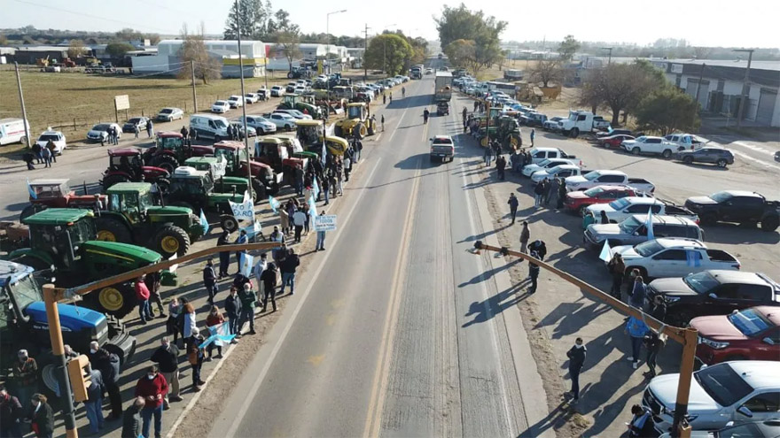 Manifestación en Jesús María, Córdoba.