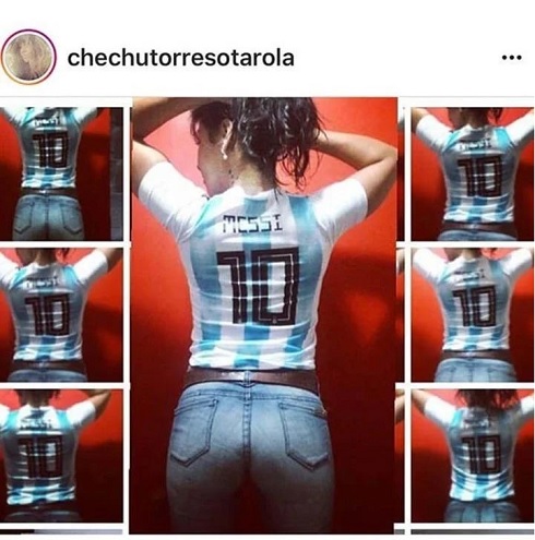Otárola tomó notoriedad poco antes que comenzara el Mundial 2018 por esta sugestiva foto