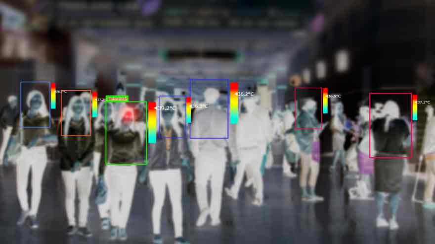 Las cámaras se usan para monitoreo de personas en movimiento.