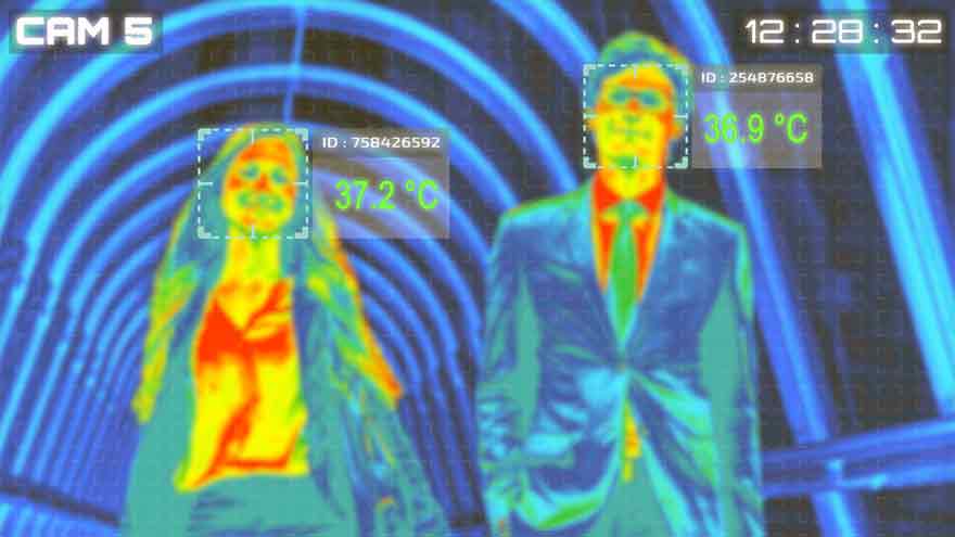 Las cámaras monitorean datos vitales de las personas.