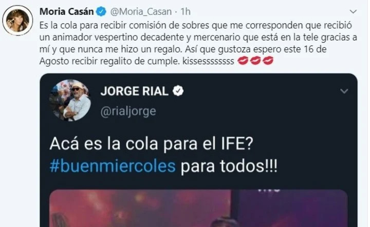 La vedette elevó la apuesta y no se guardó nada al calificar a Rial.