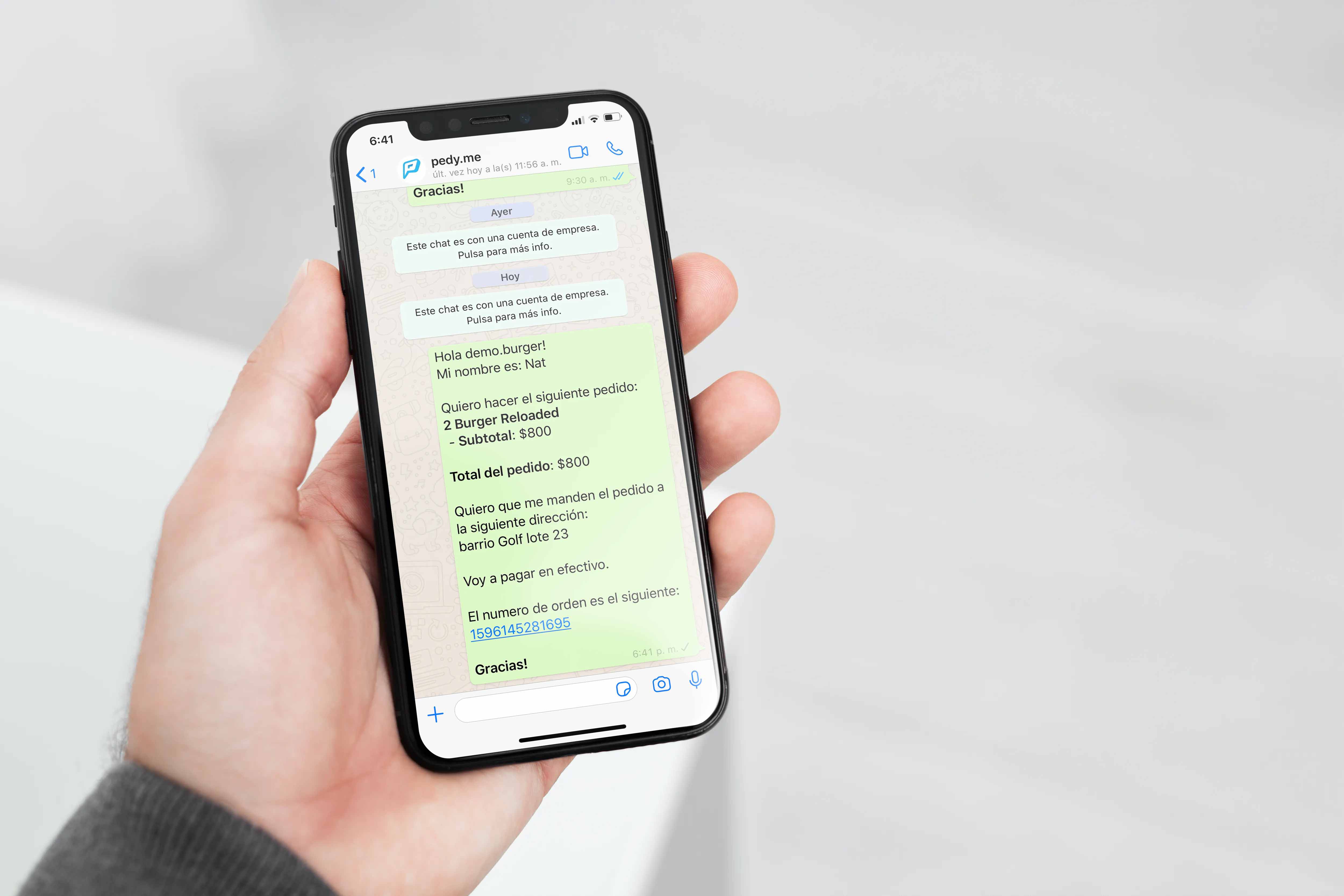 El servicio de Whatsapp se integra en Pedy.me para comprar y hacer el seguimiento del pedido