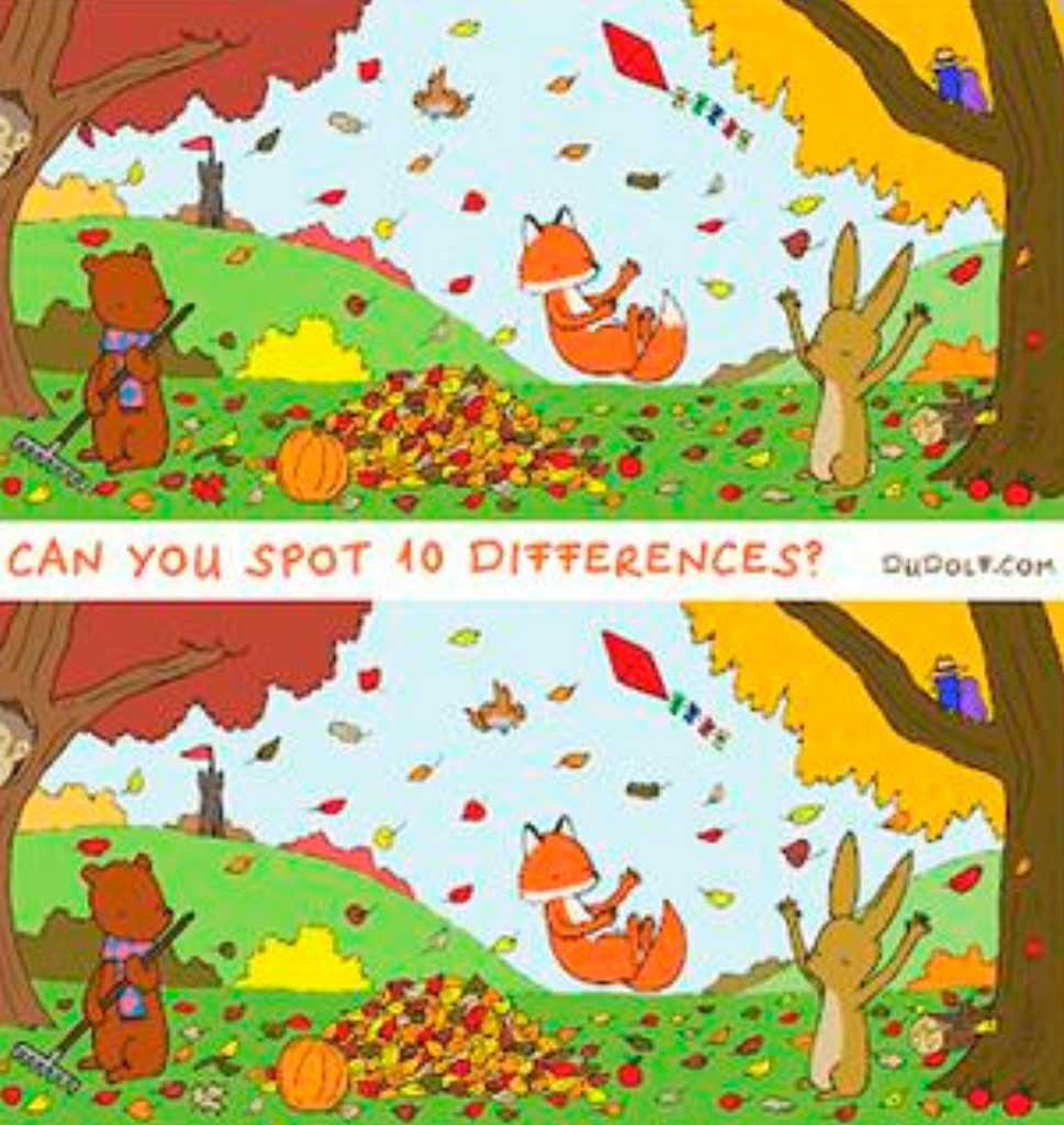 ¿Podés encontrar las diferencias entre las dos imágenes?