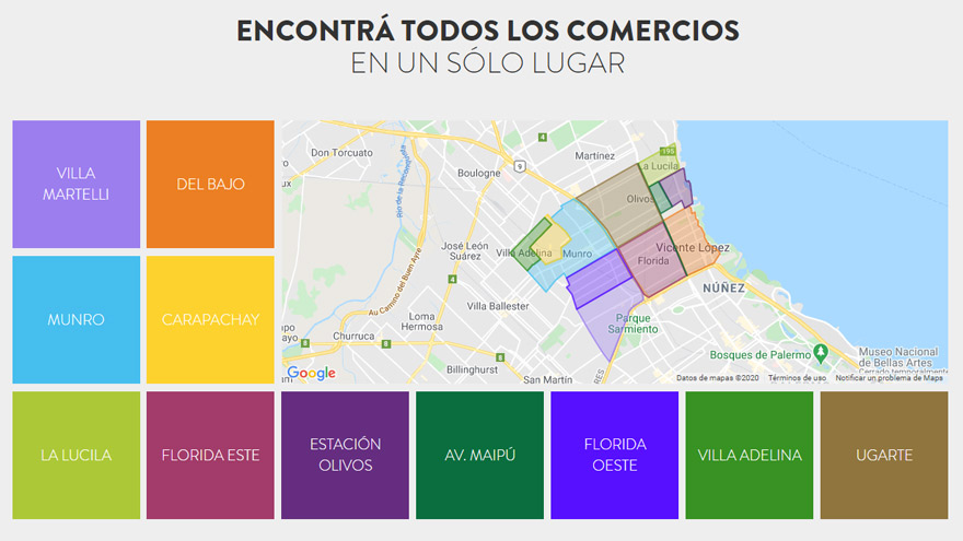 La web del municipio permite encontrar los comercios fácilmente.