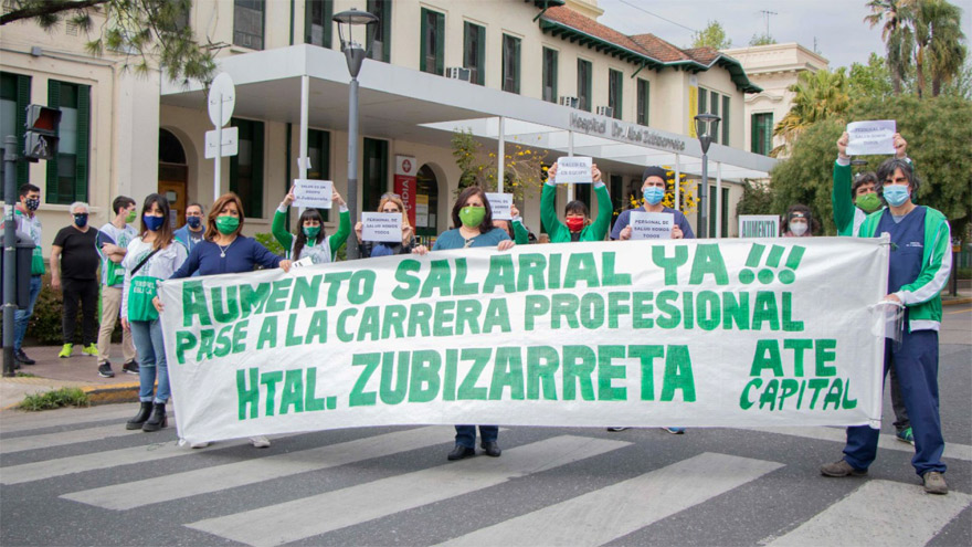 Los trabajadores de hospitales porteños paran por 24 horas.