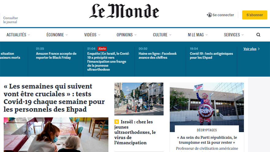 Le Monde, uno de los grandes medios franceses que cerró acuerdo con Google.