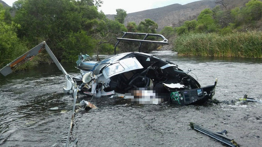 El helicóptero de Jorge Brito fue rescatado tras un complejo operativo