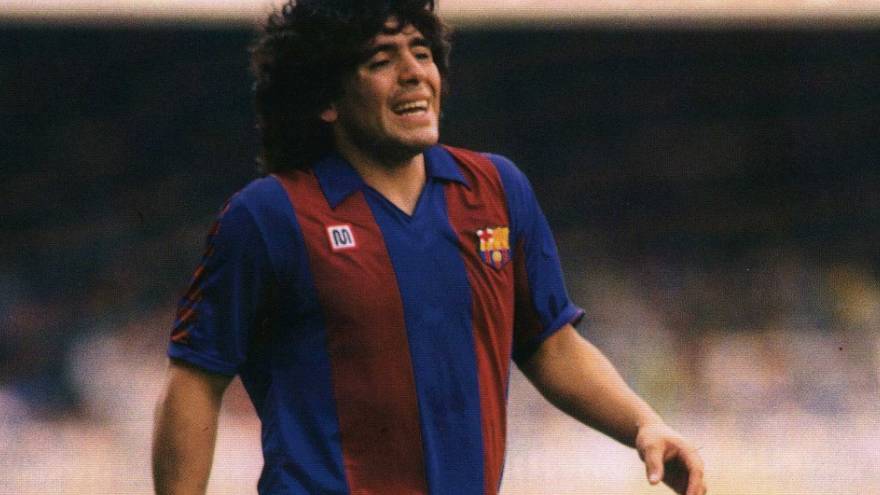 Diego Maradona jugó en el Barcelona durante dos años