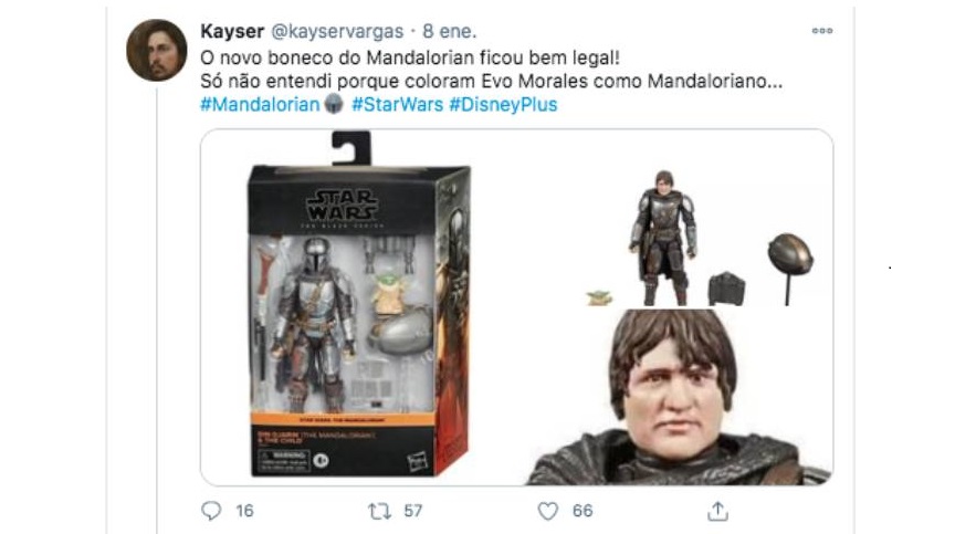Estallaron las reacciones en Twitter por el parecido del muñeco con Evo Morales.