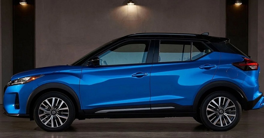 Así luce de perfil el nuevo Nissan Kicks 2021.