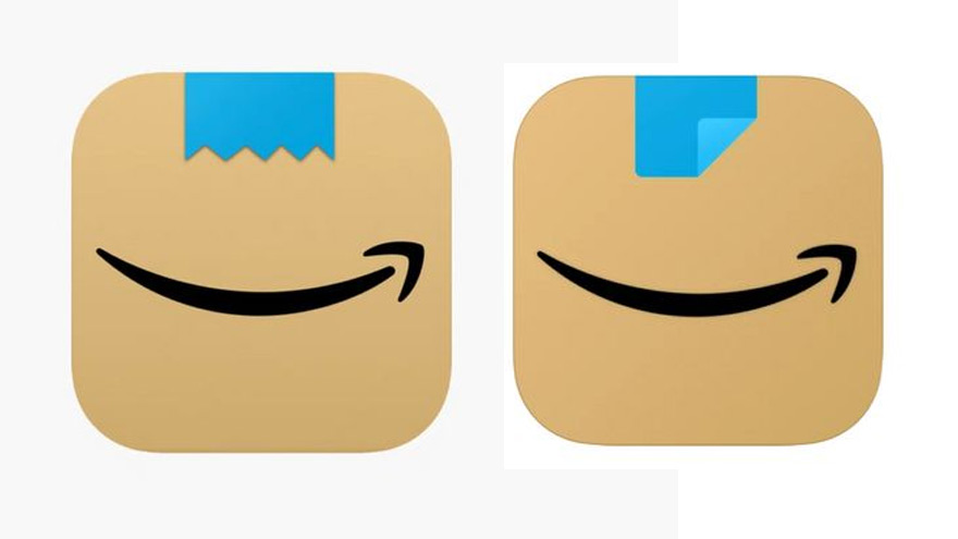 App de Amazon: a la izquierda, el logo