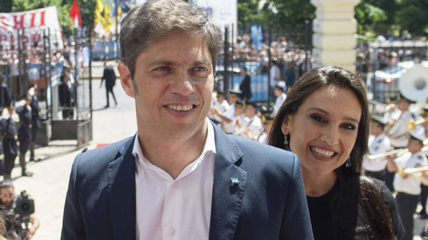 El gobernador Axel Kicillof y su esposa, Soledad Quereilhac.