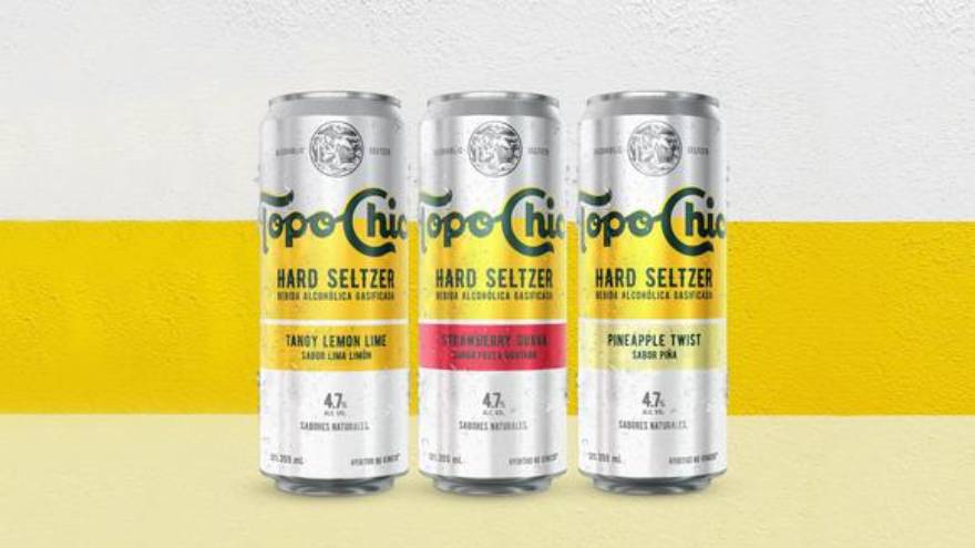 La bebida Topo chico en sus tres sabores
