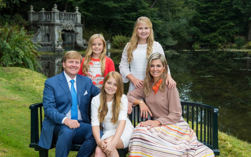 La Reina Máxima de Holanda y su familia