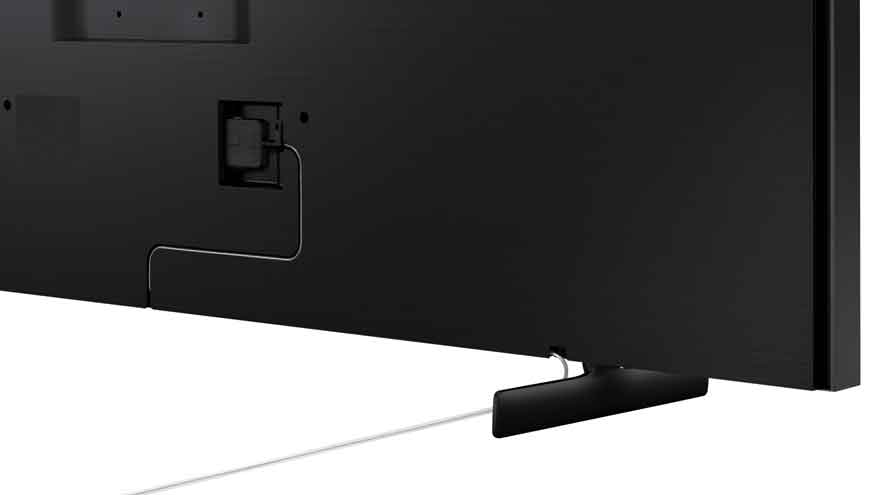 The Frame viene con un cable único de alimentación que es transparente.