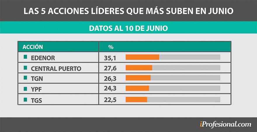 Durante los primeros 10 días de junio, algunas acciones llegaron a subir hasta 45%, más de lo que rinde un plazo fijo en un año.