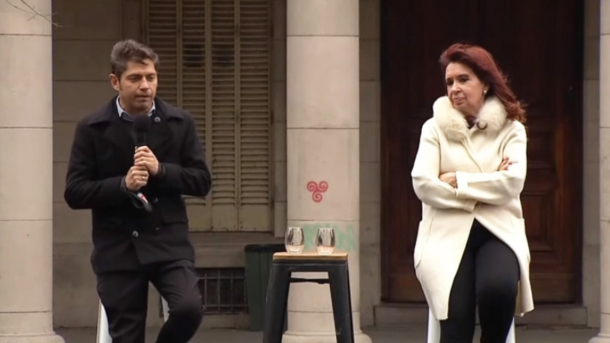 Kicillof, junto a Cristina Kirchner en La Plata.