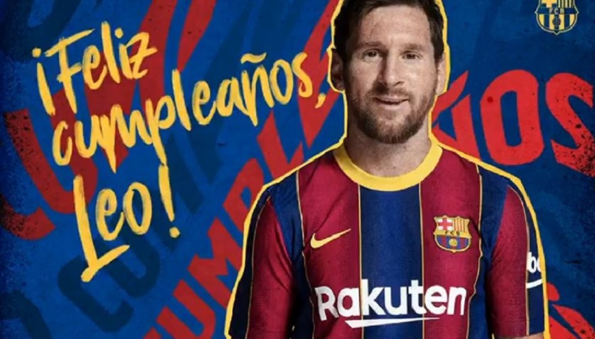 Desde Barcelona, saludan a Messi por su cumpleaños