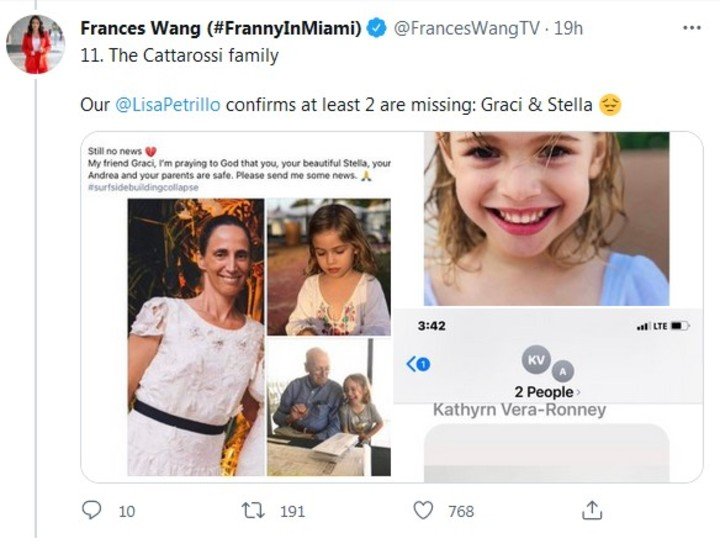 Hay una familia argentina de cinco miembros entre los desaparecidos en Miami