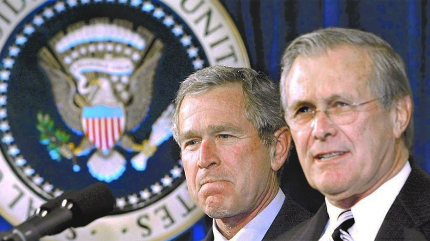 George W. Bush destacó la figura de Rumsfeld.