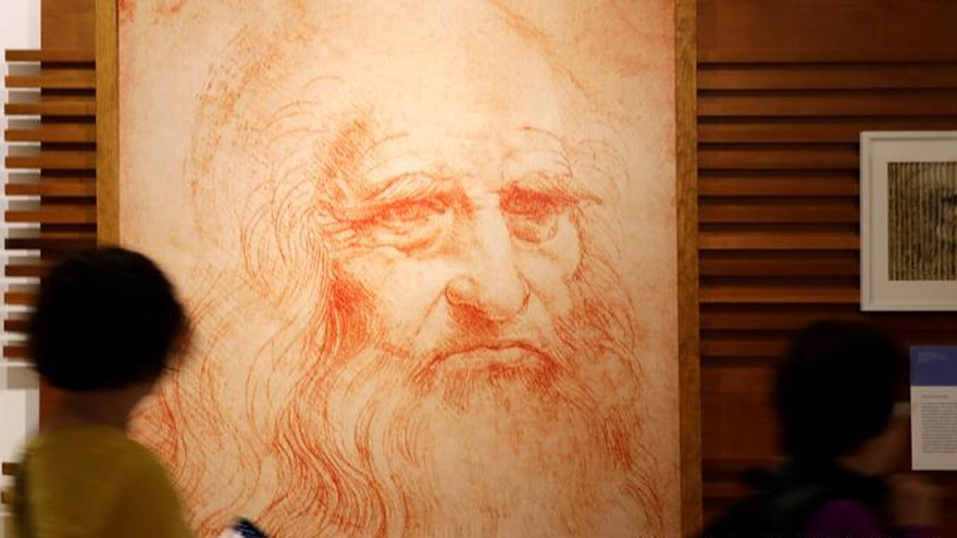 Retrato de Leonardo, el genio del Renacimiento.