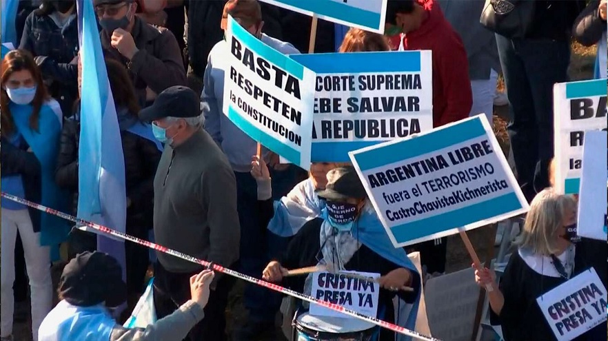 El campo se manifestó varias veces contra el actual gobierno nacional