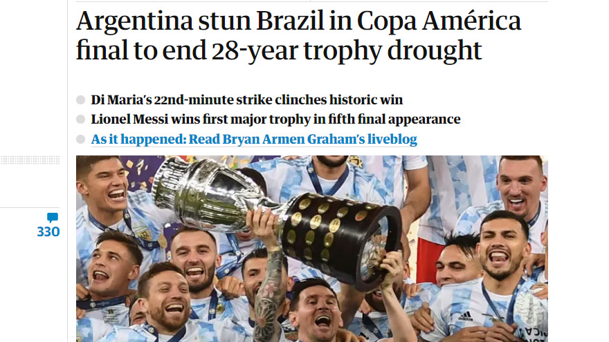 The Guardian destacó la actuación de Di María.