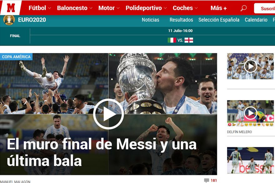 Marca celebró la figura de Lionel Messi.