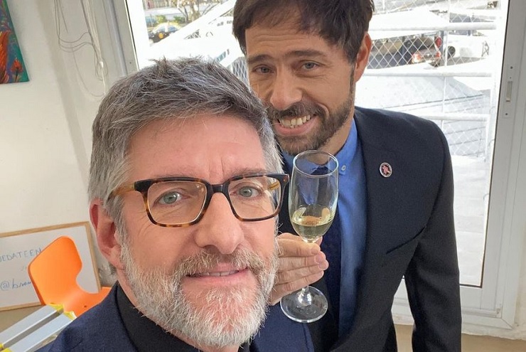 Novaresio y su pareja, Braulio.