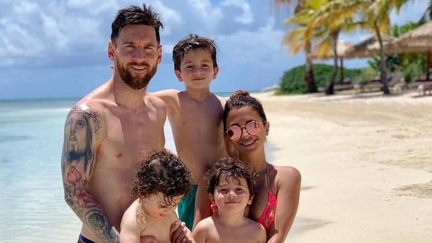 En pleno festejo por haber fanado la final de la Copa América, Messi hizo una videollamada con su familia