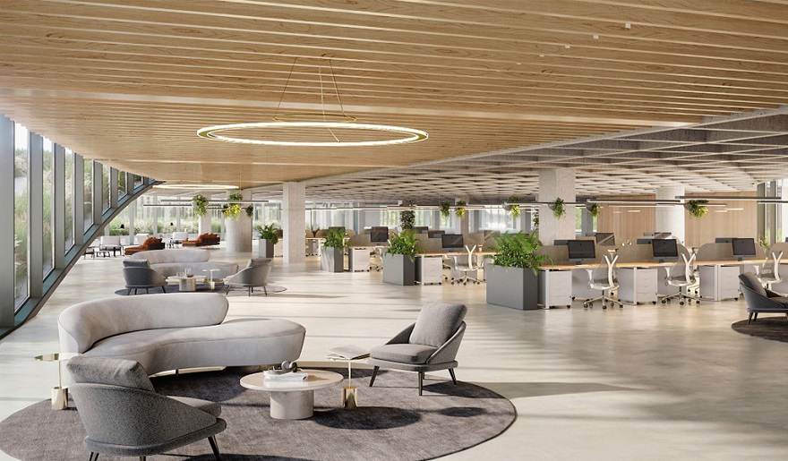 El emprendimiento combinará oficinas, gastronomía y áreas verdes.