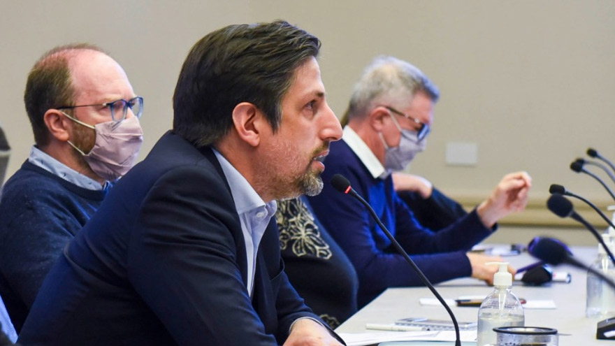 Trotta, durante la reunión virtual de este lunes. Quiere más chicos en las aulas.