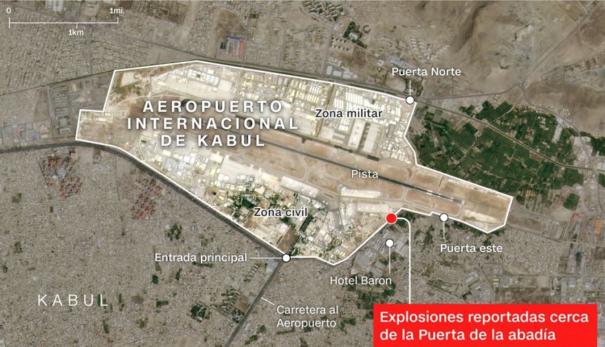 Mapa del atentado.