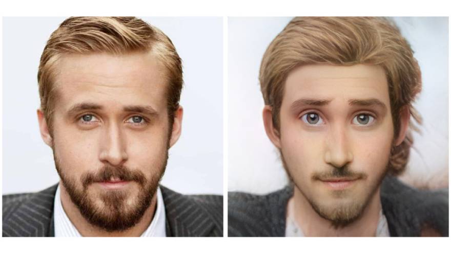 Ryan Gosling en una foto de la web oficial de Toonify
