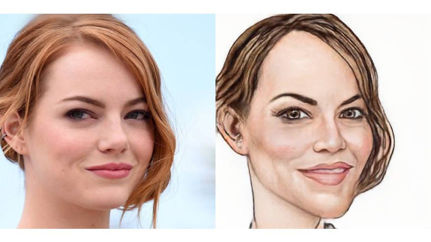 Emma Stone en una imagen de la web oficial de Toonify